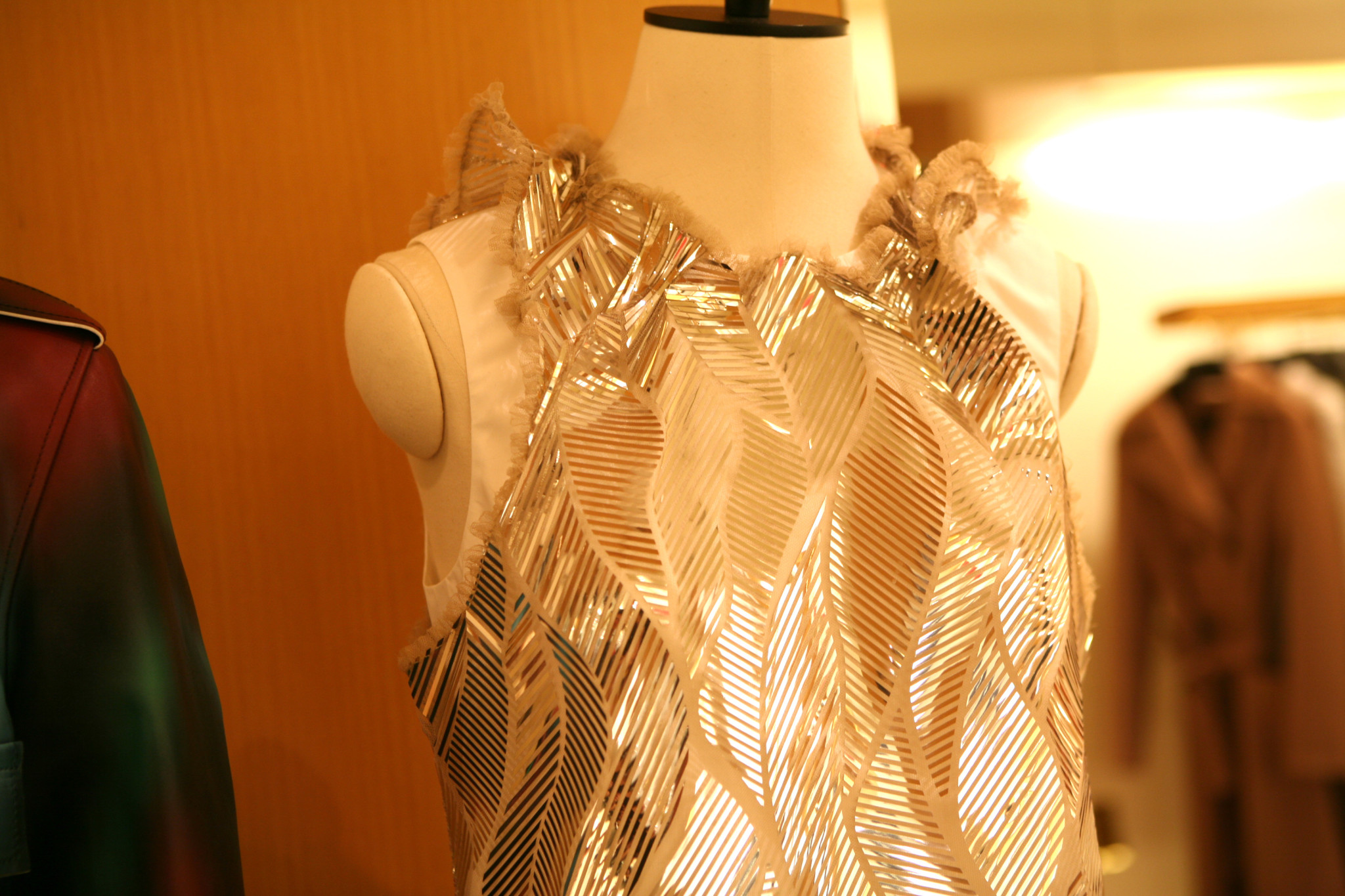 Louis-Vuitton-window-saks-nyc-metalic-dress